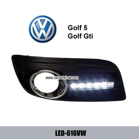 Volkswagen VW Golf 5 Gti Gt DRL LED Daytime Running Lights Car headlight parts Fog lamp cover LED-616VW