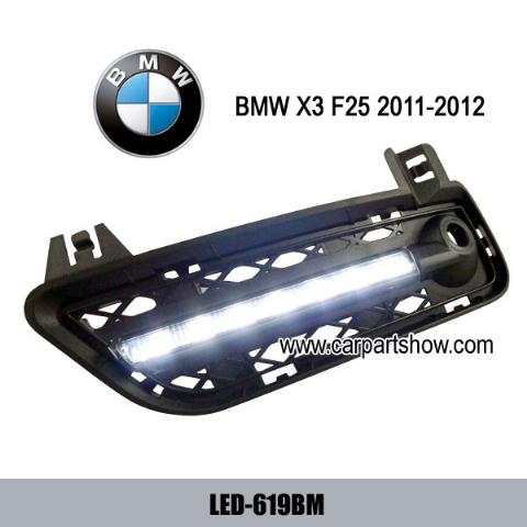 BMW X3 DRL LED Daytime Running Lights Car headlight parts Fog lamp cover LED-619BM