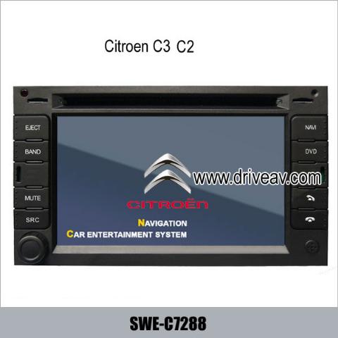 Citroen C3 C2 OEM stereo radio Car DVD player TV GPS navigation IPOD SWE-C7288