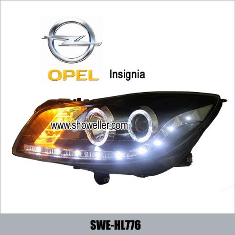 opel Insignia Angel Eye LED Head Lamp DRL Headlights Dayline BLACK Head Lights SWE-HL776