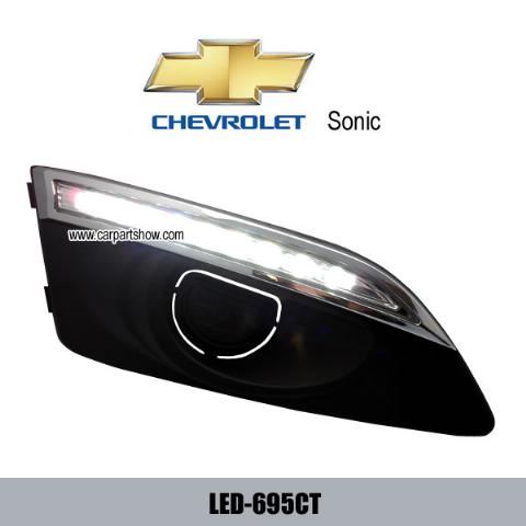 Chevrolet Sonic DRL LED Daytime Running Light Car headlights parts Fog lamp cover LED-695CT