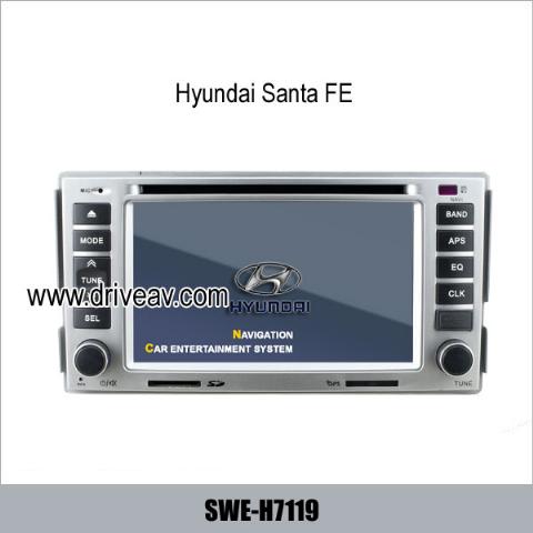 Hyundai Santa FE factory OEM radio Car DVD player TV,GPS navigation SWE-H7119