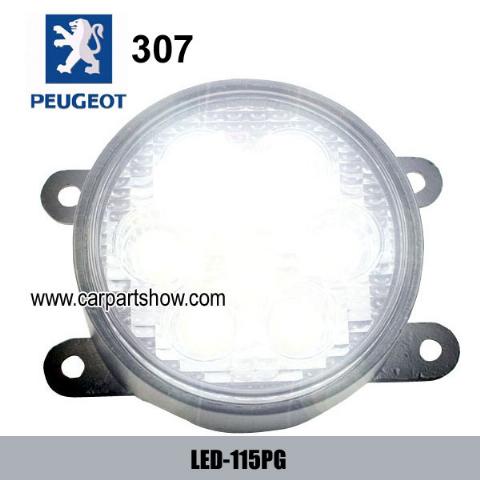 PEUGEOT 307 DRL LED Daytime Running Lights Car headlights parts Fog lamp cover LED-115PG