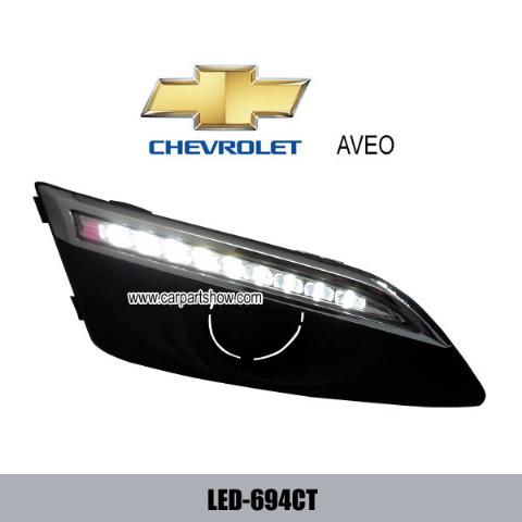 Chevrolet Aveo DRL LED Daytime Running Lights Car headlight parts Fog lamp cover LED-694CT