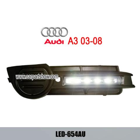 AUDI A3 03-08 DRL LED Daytime Running Lights Car headlight parts Fog lamp cover LED-654AU
