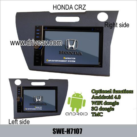 HONDA CRZ stereo radio Car DVD player TV GPS Android internet wifi 3G SWE-H7107