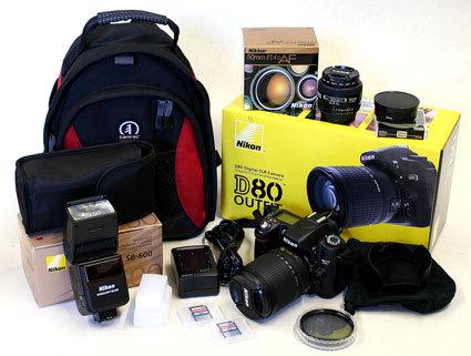 Nikon D80 Digital SLR With Flash And Additional Lenses  For sales